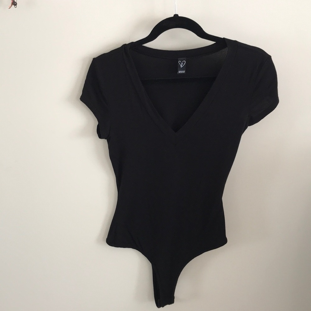 Short Sleeve Black Onesie